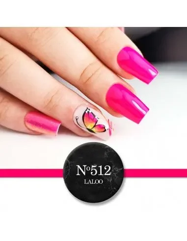 No.512 Coral Fuchsia Neon | Semi-permanent Nail Polish 15ml - Image 2